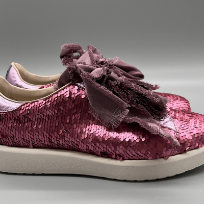 181 by Alberto Gozzi Damen Sneaker mit Wendepailletten in Pink und Silber